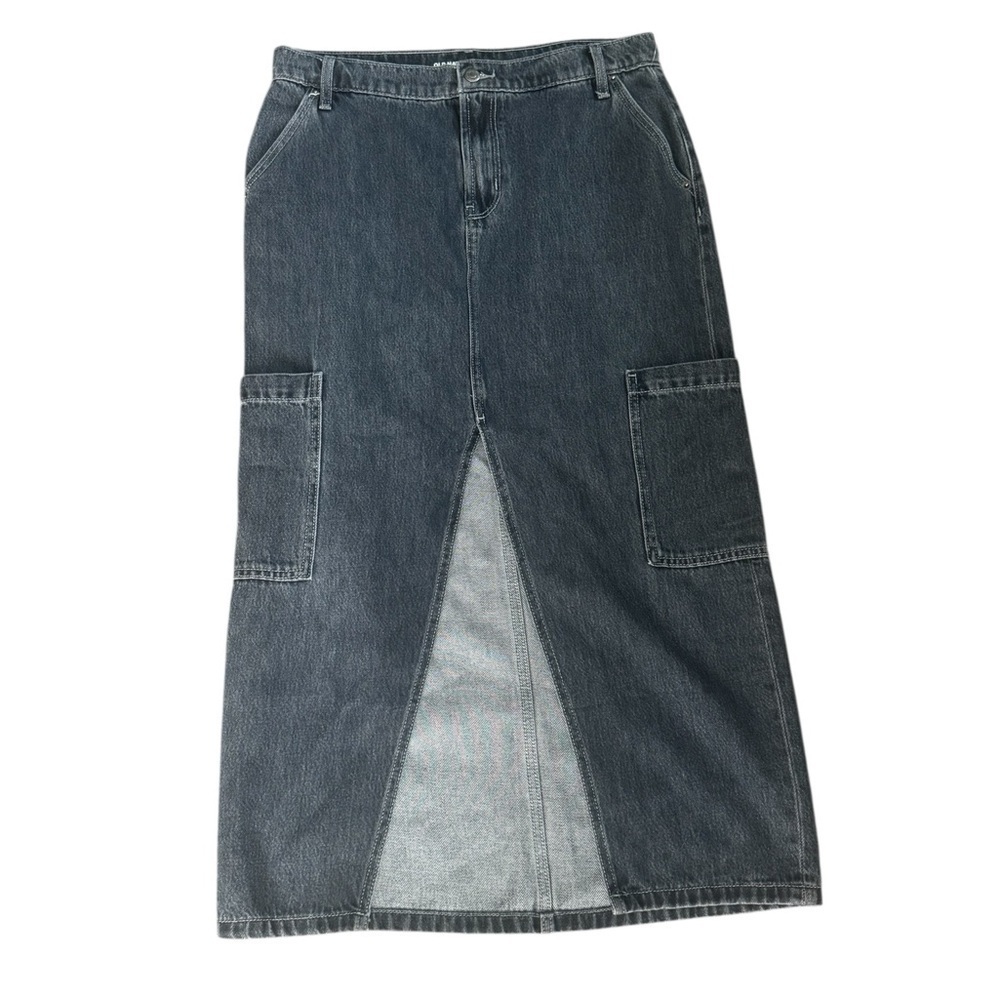Old Navy Drapey Denim Cargo Skirt Size 6 - Picture 1 of 6